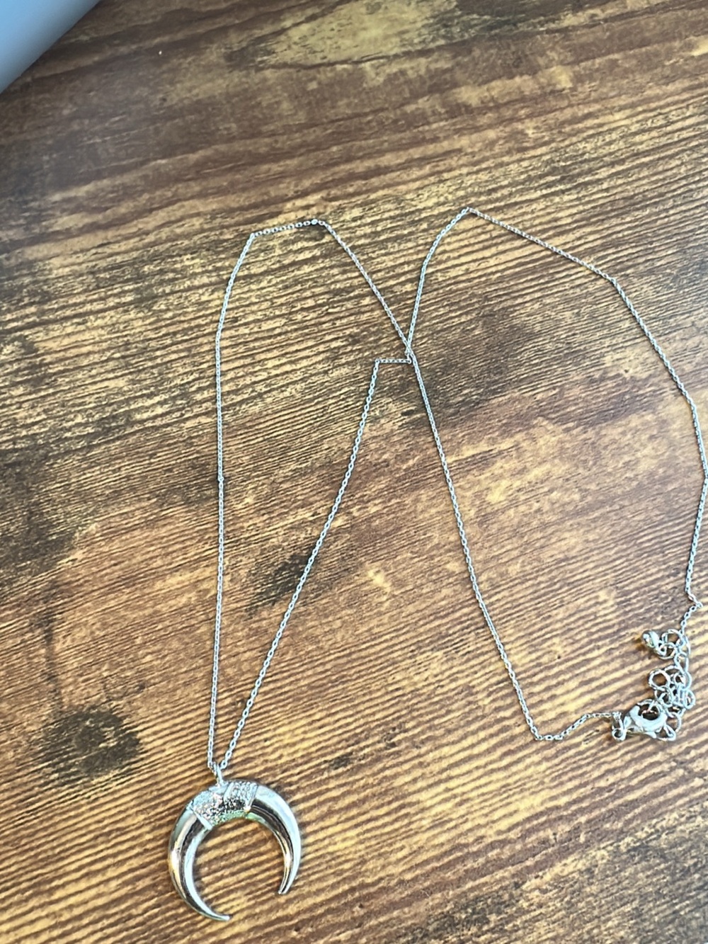 Uncommon James Silver Horn Crescent Pendant Necklace